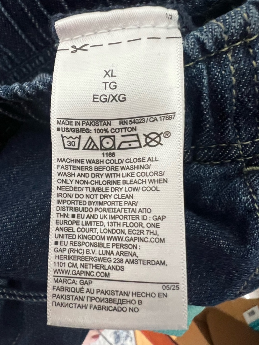 Gap Mid Rise Easy Horseshoe Jeans Dark Indigo NWT - Picture 7 of 7